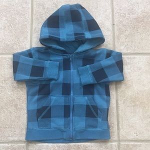 George Boys Buffalo Check Fleece Lined Hoodie Jacket